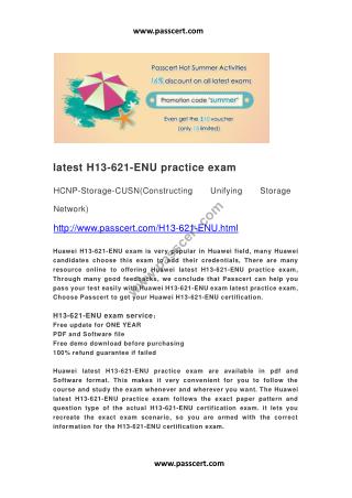 Huawei H13-621-ENU practice exam