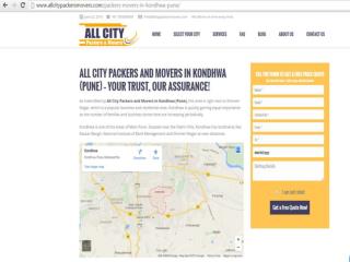 All City Packers and Movers in Kondhwa (Pune) – Your trust, our assurance!