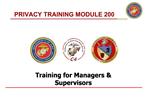 PRIVACY TRAINING MODULE 200