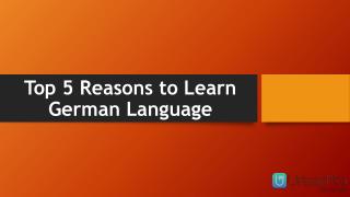 Top 5 Reasons to Learn German Language