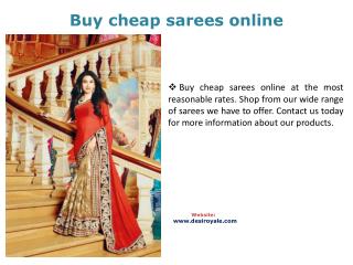 Buy cheap sarees online