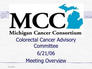 CRC Advisory Committee Overview