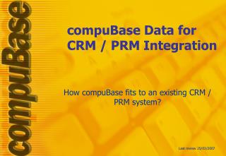 compuBase Data for CRM / PRM Integration