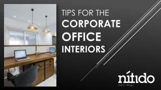 Tips for the corporate office interiors