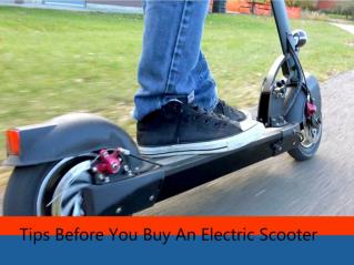 Tips Before You Buy An Electric Scooter