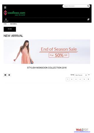 New Arrivals Fashion Clothing sale - Flat 50% off on oxolloxo