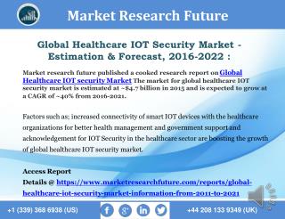 Healthcare IOT Security Market to Grow at CAGR of 40% 2016 and Forecast to 2020