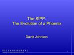 The SIPP: The Evolution of a Phoenix David Johnson