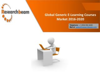 Global Generic E-Learning Courses Market Trends 2016-2020