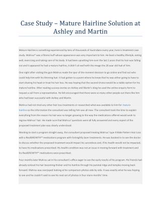 Case Study - Mature Hairline Solution at Ashley and Martin