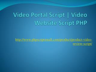 Video Portal Script | Video Website Script PHP
