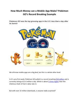 How Pokémon Go makes money as a Top Grossing App on US App Store