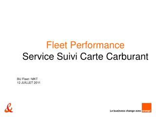 Fleet Performance Service Suivi Carte Carburant
