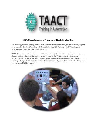 SCADA Automation Training in Nashik, Mumbai