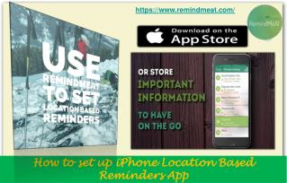 iPhone Location Based Reminders App