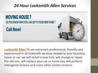 24 Hour Locksmith Allen Services
