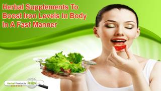 Herbal Supplements To Boost Iron Levels In Body In A Fast Manner