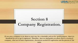 Section 8 Company Registration