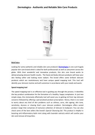 Dermalogica – Authentic and Reliable Skin Care Products