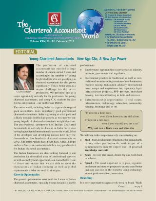 Young Chartered Accountants - New Age CAs, A New Age Power