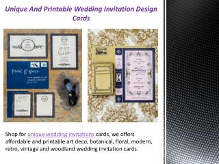 Unique And Printable Wedding Invitation Design Cards