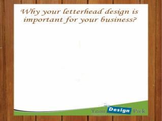 Important factors to consider while desgining letter-head