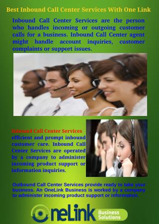 Best Inbound Call Center Services With One Link