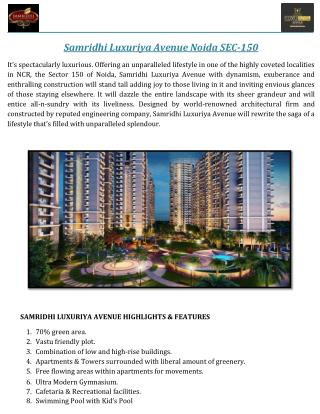 Samridhi Luxuriya Avenue Noida