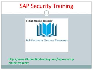The best SAP Security Online Training | SAP Security Tutorial.