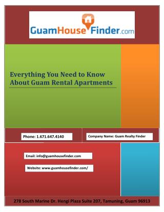 Everything You Need to Know About Guam Rental Apartments