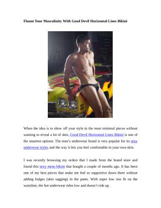 Flaunt Your Masculinity With Good Devil Horizontal Lines Bikini