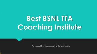 BSNL TTA Coaching In Delhi - EII