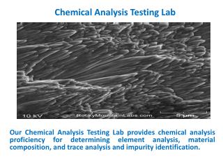 Chemical Analysis Testing Lab