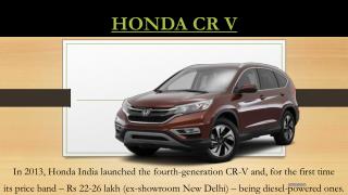 Honda CRV Price in India, Review, Pics, Specs & Mileage