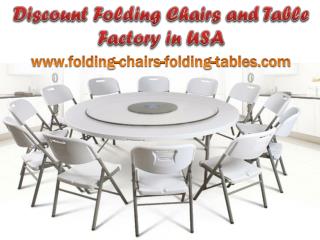 Discount Folding Chairs and Table Factory in USA
