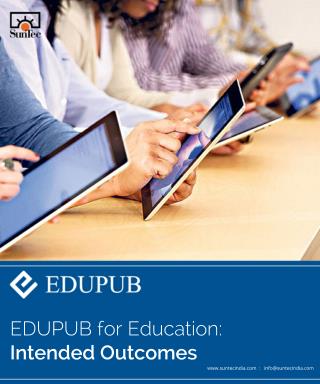 EDUPUB for Education: Intended Outcomes