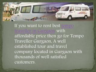 Tempo Traveller Hire Services in Gurgaon