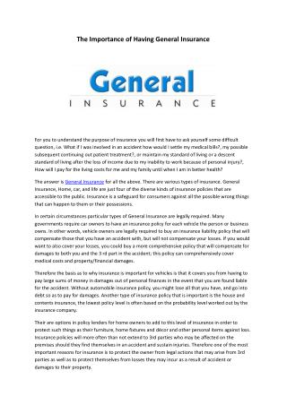 General Insurance