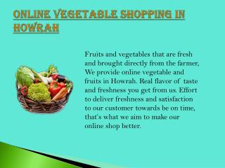 Online vegetable shopping in Howrah