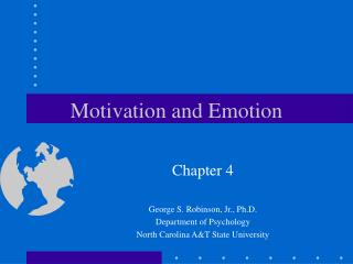 Motivation and Emotion