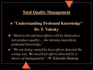 Total Quality Management