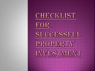 Various Steps to Make Your Property Investment Successful