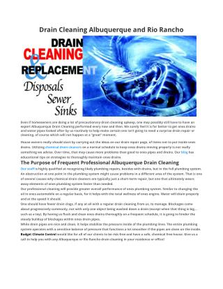 Drain Cleaning Albuquerque