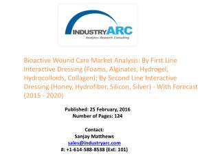 Bioactive Wound Care Market Products turning affordable and effective- strong propellant generating heavy revenue