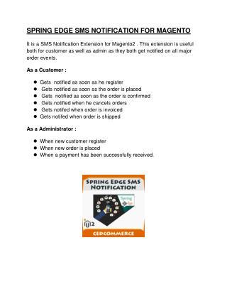 Spring Edge SMS Notification for Magento2