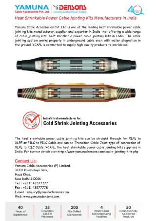 Heat Shrinkable Power Cable Jointing Kits Manufacturers In India