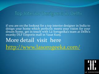Best Interior Decorators in India