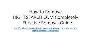 How to Remove HIGHTSEARCH.COM Completely – Effective Removal Guide