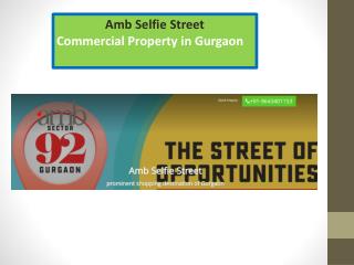 Amb Selfie Street Property in Gurgaon