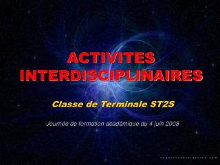 ACTIVITES INTERDISCIPLINAIRES